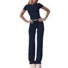 1116 Nuevo traje casual europeo y americano top de manga corta pantalones ropa de estar en casa ropa deportiva ropa de yoga