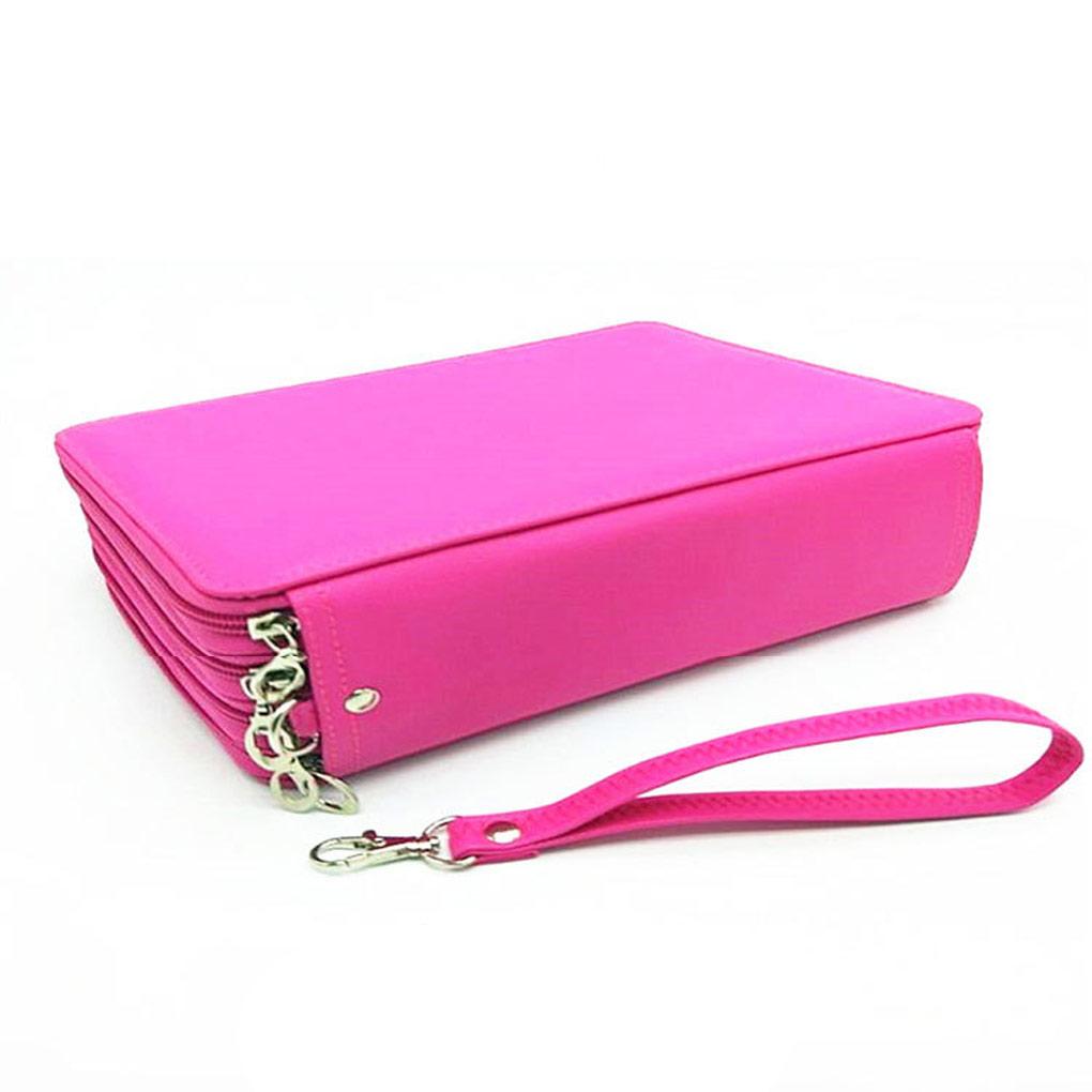 Students Pencil Bag Office Pens Makeup Tool Large Capacity Storage Case 4 Layers Handheld Organizer Stationery Accessories