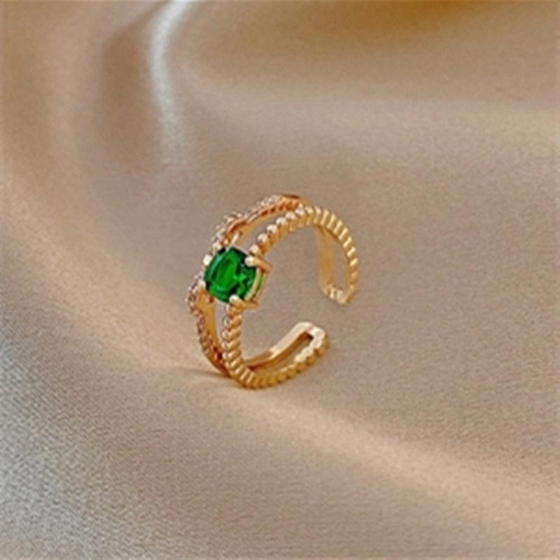 Korean Flower Design High-End Gold-Plated Ring