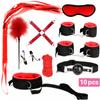 13pcs/set SM Bondage Restraint G Spot Vibrators Adult Game Props  Women Sex Toy Noylon Handcuffs Clit Stimulator Adult Sex