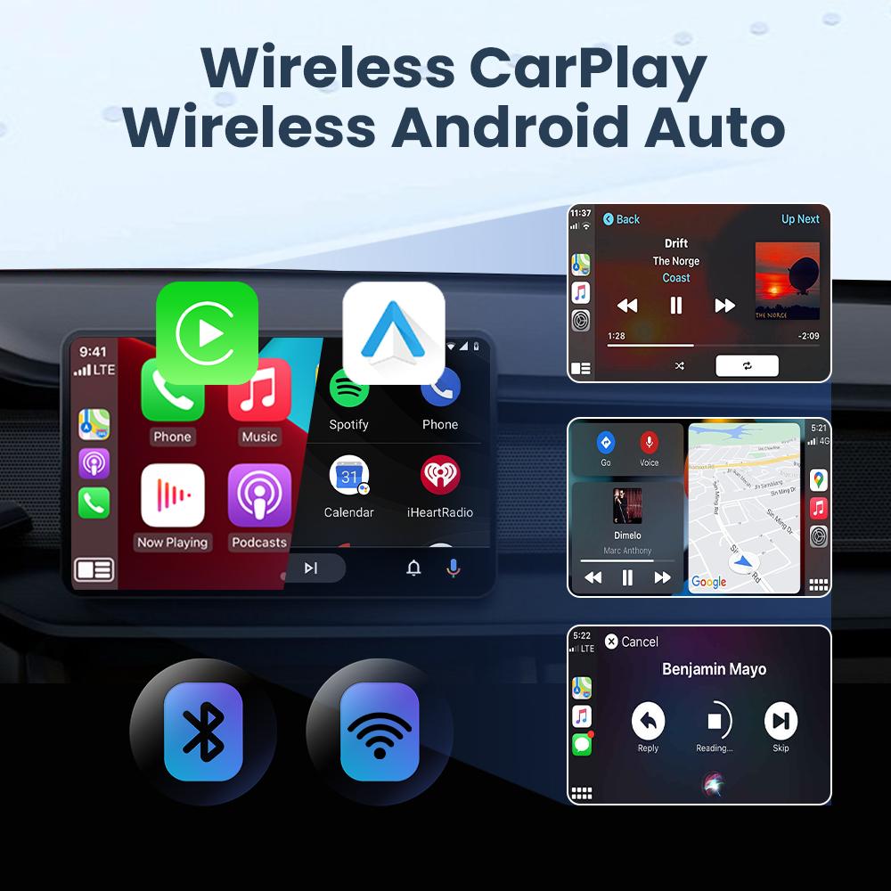 2 in 1 Wireless Android Auto Adapter Dongle Smart Mini Box Plug And Play Universal For VW Toyota Nissan Honda Ford Benz