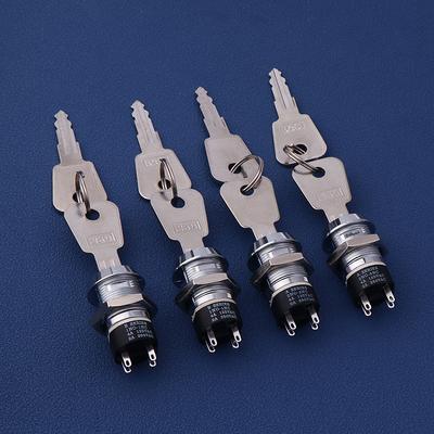 19mm Power Lock 2801 Zámek výtahu Klíčový spínač Elektronický zámek Zámek základnové stanice Jednopólový Dvoupólový spínač Se 2 klíči