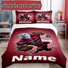 3pcs Duvet Cover Set (1*Duvet Cover + 2*Pillowcase, Without Core), Custom Name Manly Warringah Sea Eagles Pattern Bedding Set, Home Bedroom Decor Gift