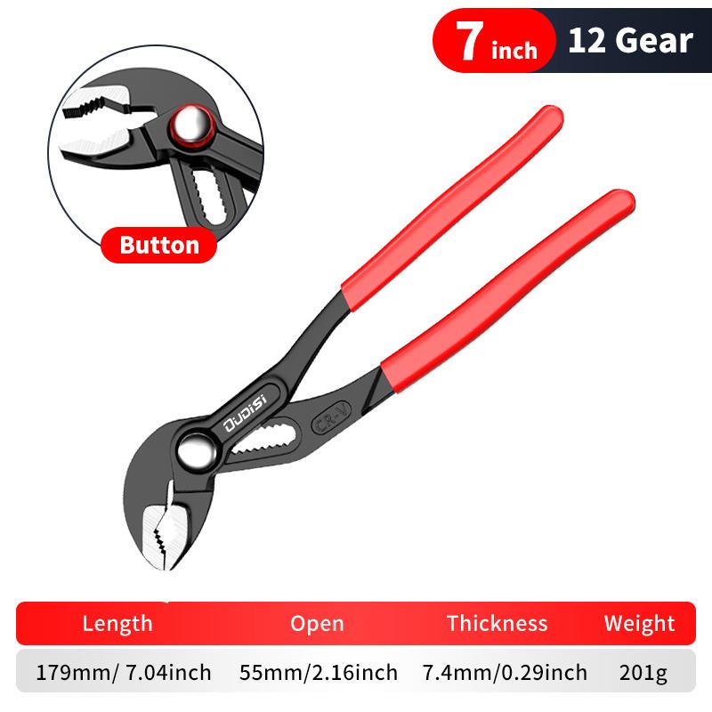 1 buc clește pompă de apă multifuncțional, chei universale cu deschideri mari care pot fi ajustate rapid, cheie pentru încălzitor de apă