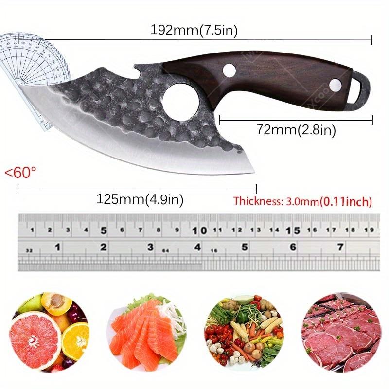 2Pcs Stainless Steel Boning Butcher Chef Knife Set Kitchen Hand Forged Meat Slicing Mini Utility Cooking Cutters Paring Cleavers