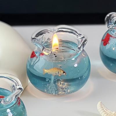 Blasen-Aquarium Fisch Aromatherapie-Kerze Niedliche Raumdeko Requisiten Geburtstagsgeschenke Bestes Freundin Geschenk