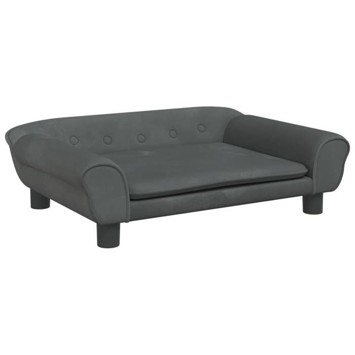 VidaXL Children's Sofa Dark Grey 70x45x26 Cm Velvet, Mini Sofa, Mini Sofa Chair, Mini Sofa for Children, Sofa 3196402