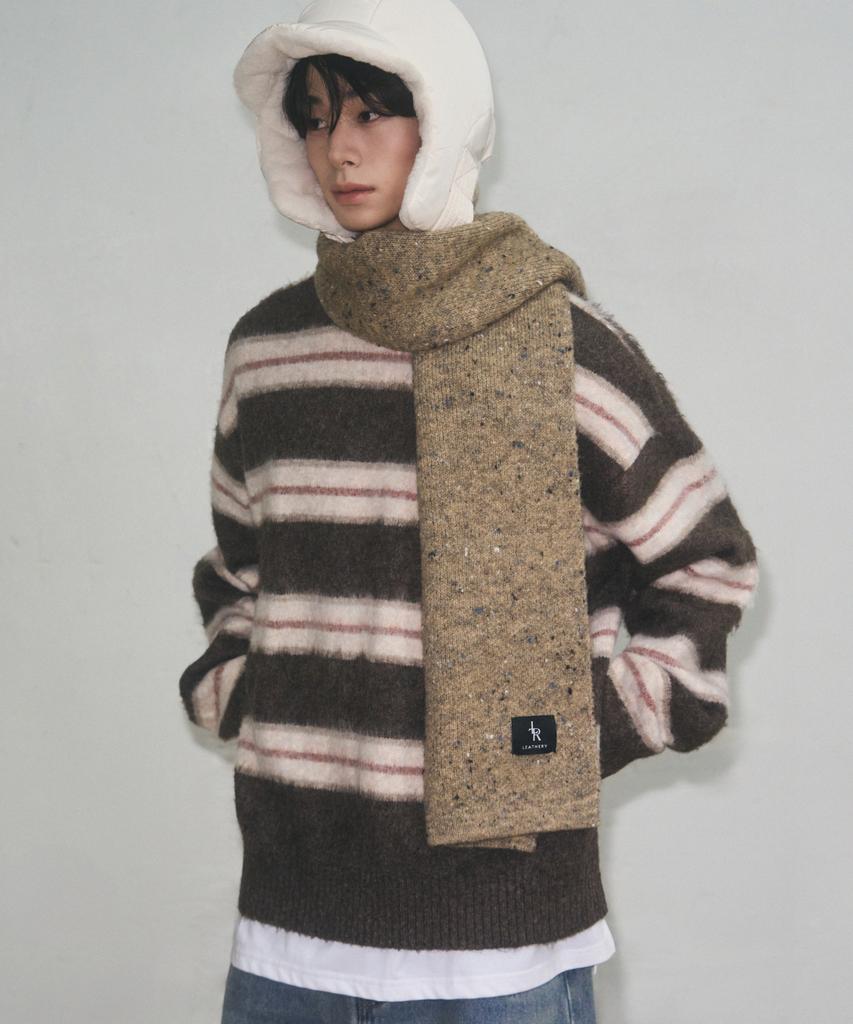 Ledeoli Soft Wool Muffler [Beige]