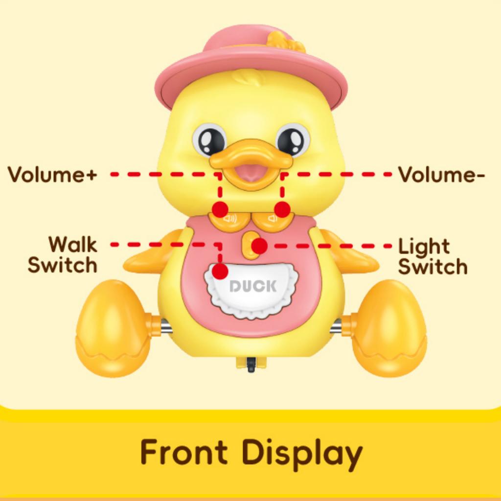 Toys Musical Dancing Duck Toy Set Baby Crawling Early Learning Interactive Crawling Toy Night Light Toy Gifts for Boys Girls