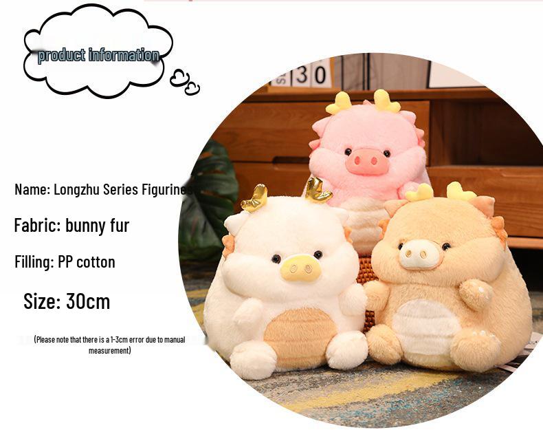 Adorable Dragon Pig Plush Toy: Dragon Baby Cushion Doll Birthday Gift.