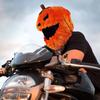 Universal Helmet Cover Plush Pumpkin Motorcycle Helmet Cover for Halloween High Visibility Dustproof Cartoon Head for Motorbike