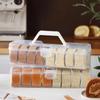 Plastic Storage Box for Cake Roll Hand-Held Transparent Food Storage Container Portable Swiss Roll Organizer Box Refrigerator