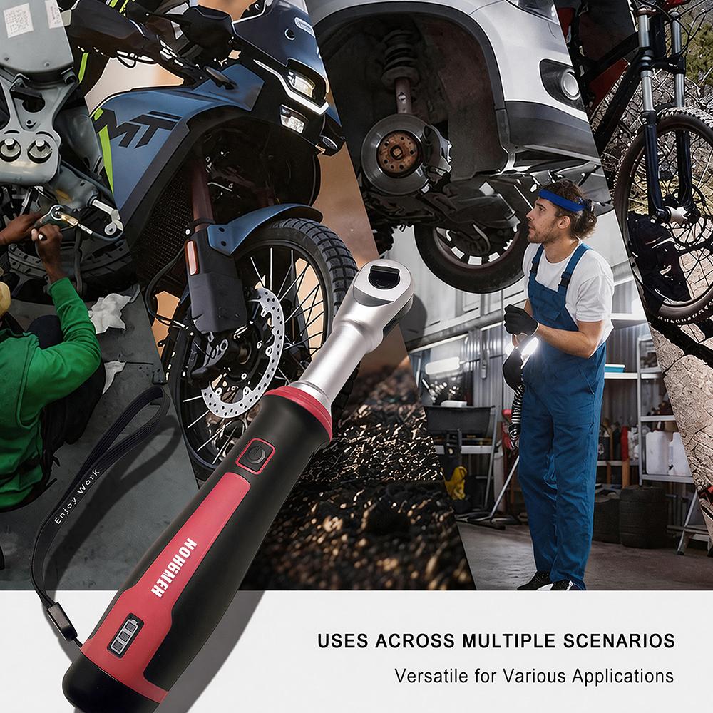 3/8 Inch Electric Ratchet Wrench Cordless 3Nm 320rpm USB-C Rechargeable Forward Reverse LED Battery Indicator for DIY Repair