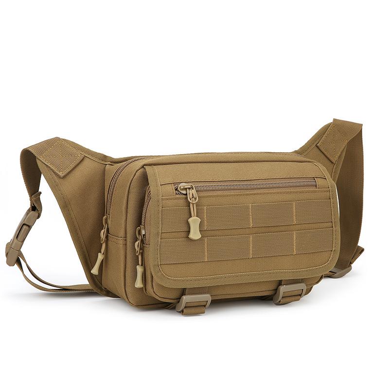 Men Tactical Fanny Pack Nylon Waist Bag Multifunctional Chest Bag Large Capacity Waterproof Hiking Sports Bag Cycling Travel Bag