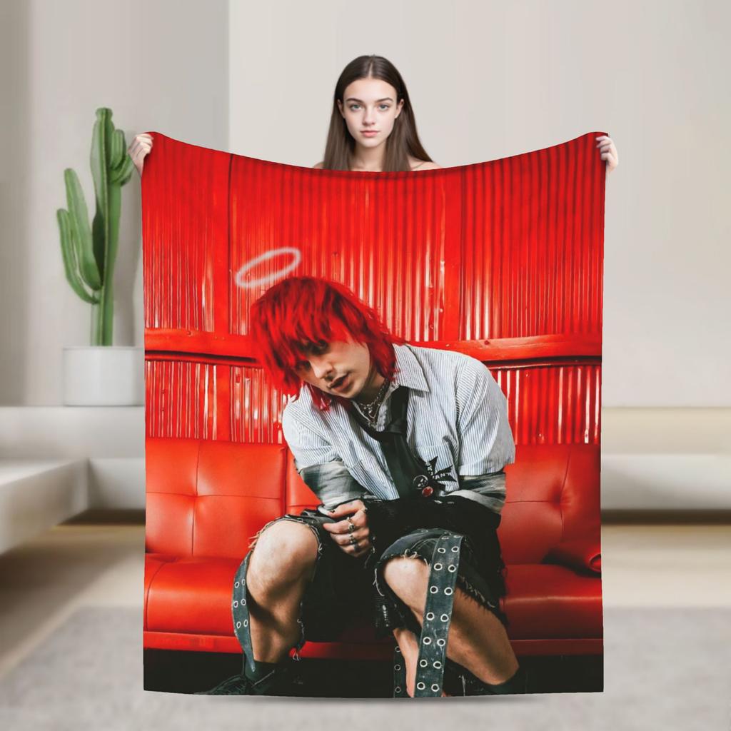 Michael Clifford 5 Second Blanket  Soft Novelty Plush Bedding Throws For Couch Chair Camping Flannel Bedspread Bed Cover