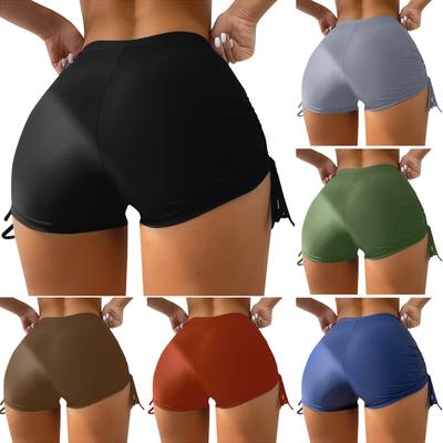 Kadın Yaz Modası Düz Şortlar Plaj Pantolonları Düz Mayo