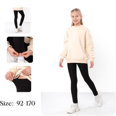 Leggings – Para Meninas, Quentes, Canelados, Cor Sólida, Meia-estação, 6000-020 HC