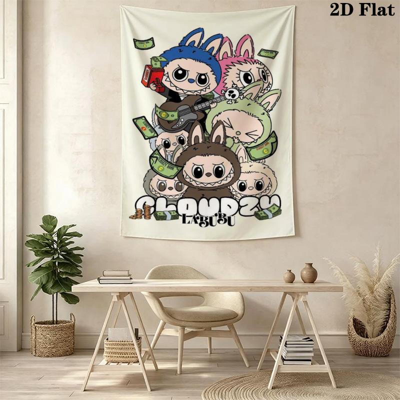 Whimsical Cartoon Monster Pattern Home Decor Tapestry, Wall Hanging, Decorative RV Wall Cloth.ZGT0914429
