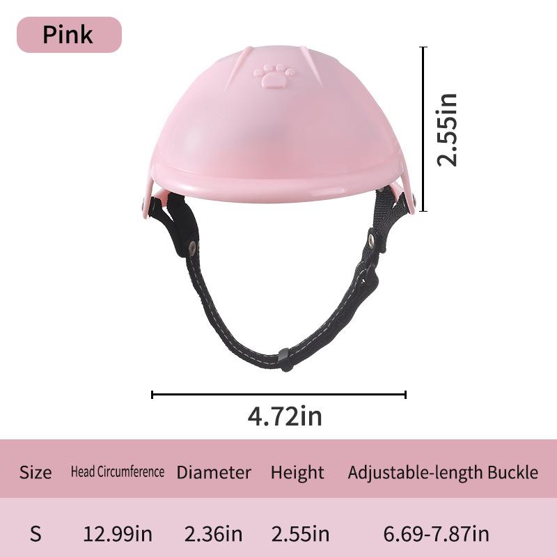 Stylish Pink Black Pet Helmet Dog Cat Motorcycle Safety Helmet Pet Dog Motorcycle Sports Outdoor Pet Accessories Headwear A3