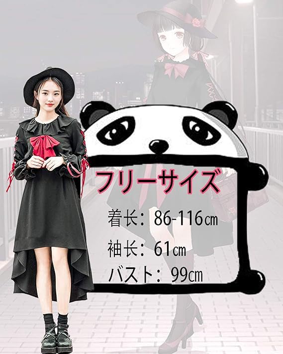 JIURUN Lolita Gothic Lolita Jumper Plus Mori Sweet Schärpe Gothic Niedlich Einteiliges Kostüm, Rock, Cosplay, Anime, Größe, Mädchen, Lolita, Oberbekleidung, Handschuhe,