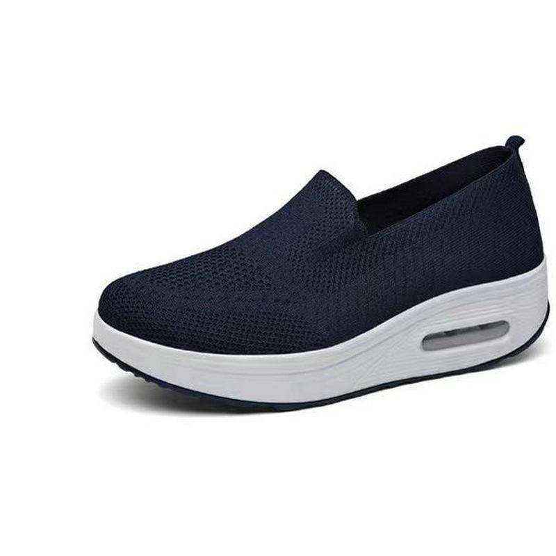 Mode Damskor Casual Mesh Skor Luftkudde Sportskor Kilklackar Platåskor Mesh Andningsbara Sneakers för Kvinnor Slip-On Loafers 2025