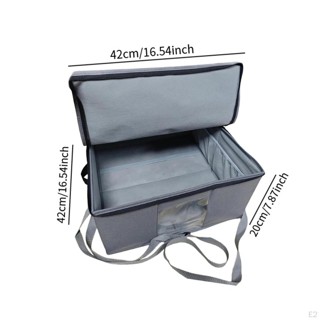 Cutie Container Căciulă de Călătorie Fereastră Transparentă Pliabilă Poate ține 5 Pălării Geantă Depozitare Bor Rotund