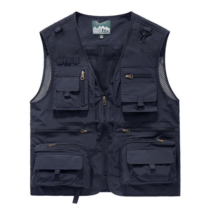 European and American Spring and Autumn Mesh Quick-drying Vest Men's Leisure Outdoor Multi-bag Fishing Photography Vest