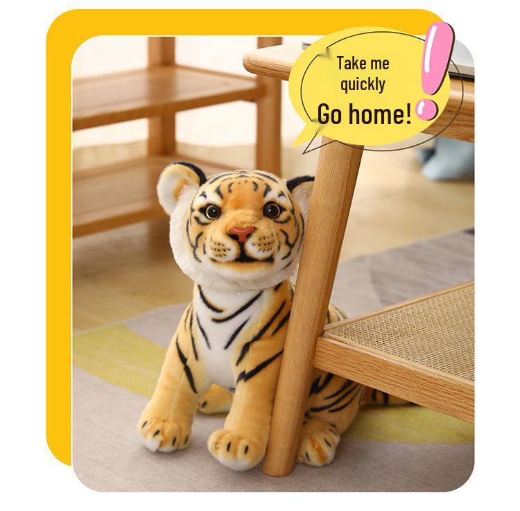 Realistic Tiger Plush Toy - Children's Birthday Gift & Cushion - Northeast Tiger Design