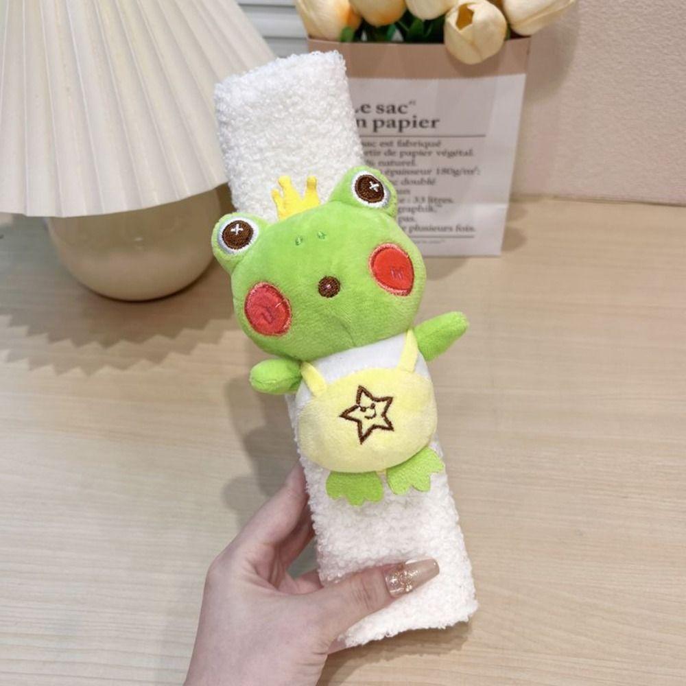 

Cartoon Bear Plush Doll Seat Belt Cover Plush Doll Strawberry Bear Car Seat Belt Cover Car Styling 04