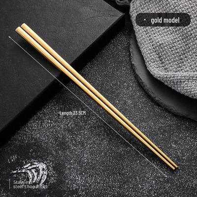 Wutuo Chinese Style Gold Square Chopsticks