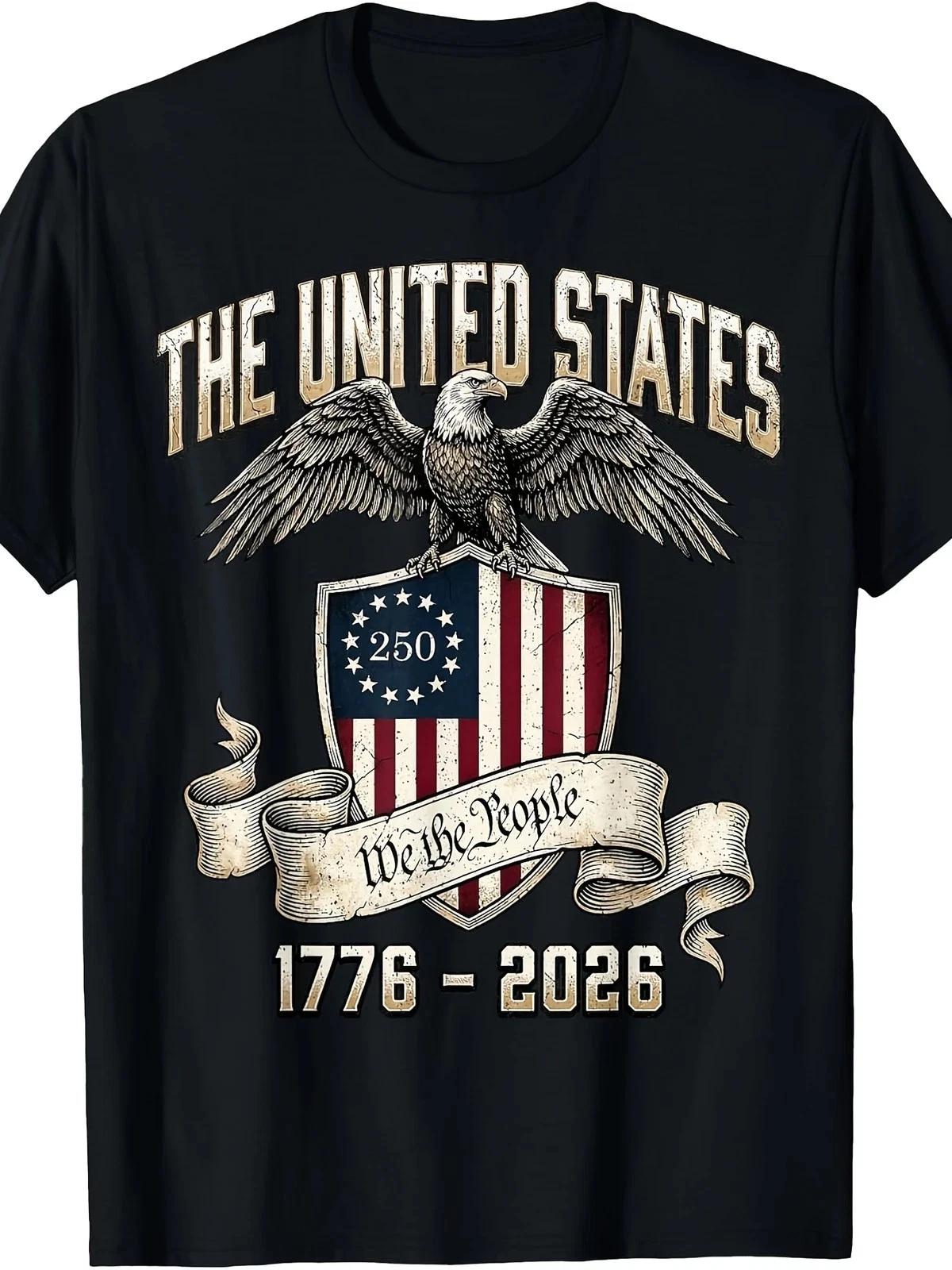 USA 250 Years We The People 1776-2026 Patriotic Anniversary T- Shirt L