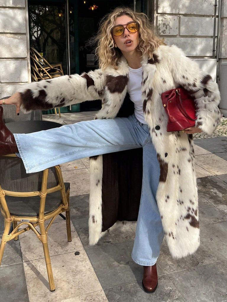 Women's Faux Fur Coat: Autumn/Winter European & American Style, Fashionable, Eco-friendly, Simple & Elegant