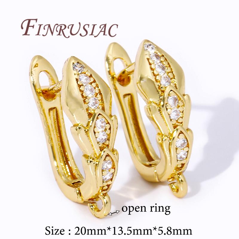 Multi Styles 18K Gold Plated Earwires Fasteners Earring Hooks Clasps Accessories For DIY Women's Anti-Allergy Earrings Making