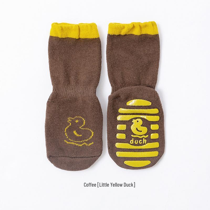 Bawełniane skarpetki antypoślizgowe dla niemowląt i małych dzieci - styl wiosenno-jesienny