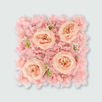 Backdrop Decoration Artificial Flower Wall Backdrop Silk Flower Wall Panel Floral Rose Wall for Shower Wedding Anniversary Birthday Party 40x40cm
