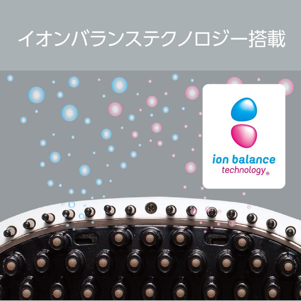 Kozumi Iron Brush, Ion Balance, Salon Sense 300, International Compatible, White, KHR-6910/W