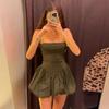 Stylish European & American Strapless Slimming Suspender Dress for Women