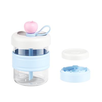 Portable 500ml Ice Coffee Cup Non-slip Cup Sleeve With Ice Tray Glass Water Bottle Leak-Proof Straw Cup Refrigerator