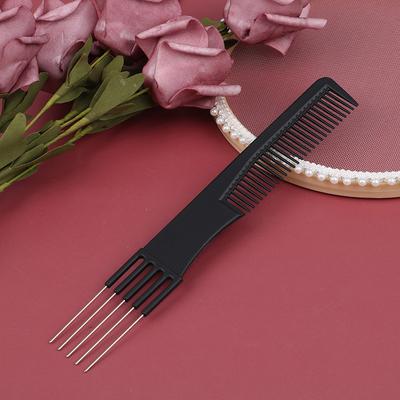 1Xbarber Salon Double Sided Tooth Hair Comb Steel Needle Tail Comb Hairdressing