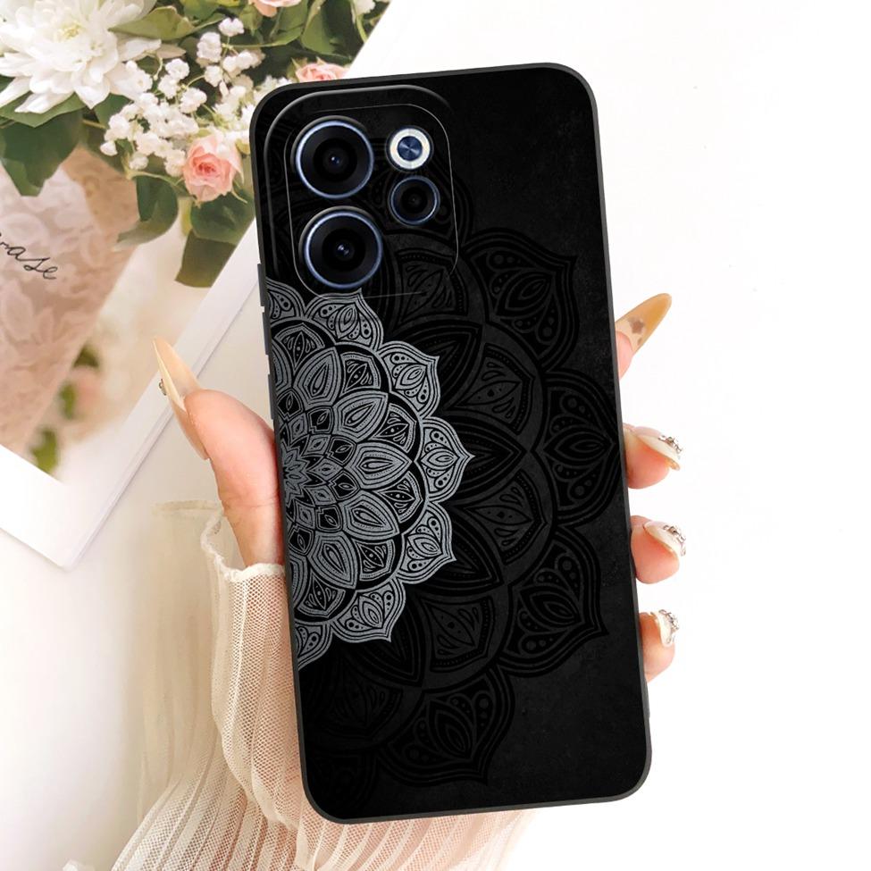 For Oppo CPH2801 Phone Case For Oppo Reno 15F Casing Silicone Luxury Fashion Flowers Kawaii Cute Painted Cover For Oppo Reno15 F