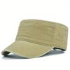 Casual Cotton Flat Top Hat Adjustable Fishing Hat Military Cap For Men Women Vintage Army Cap