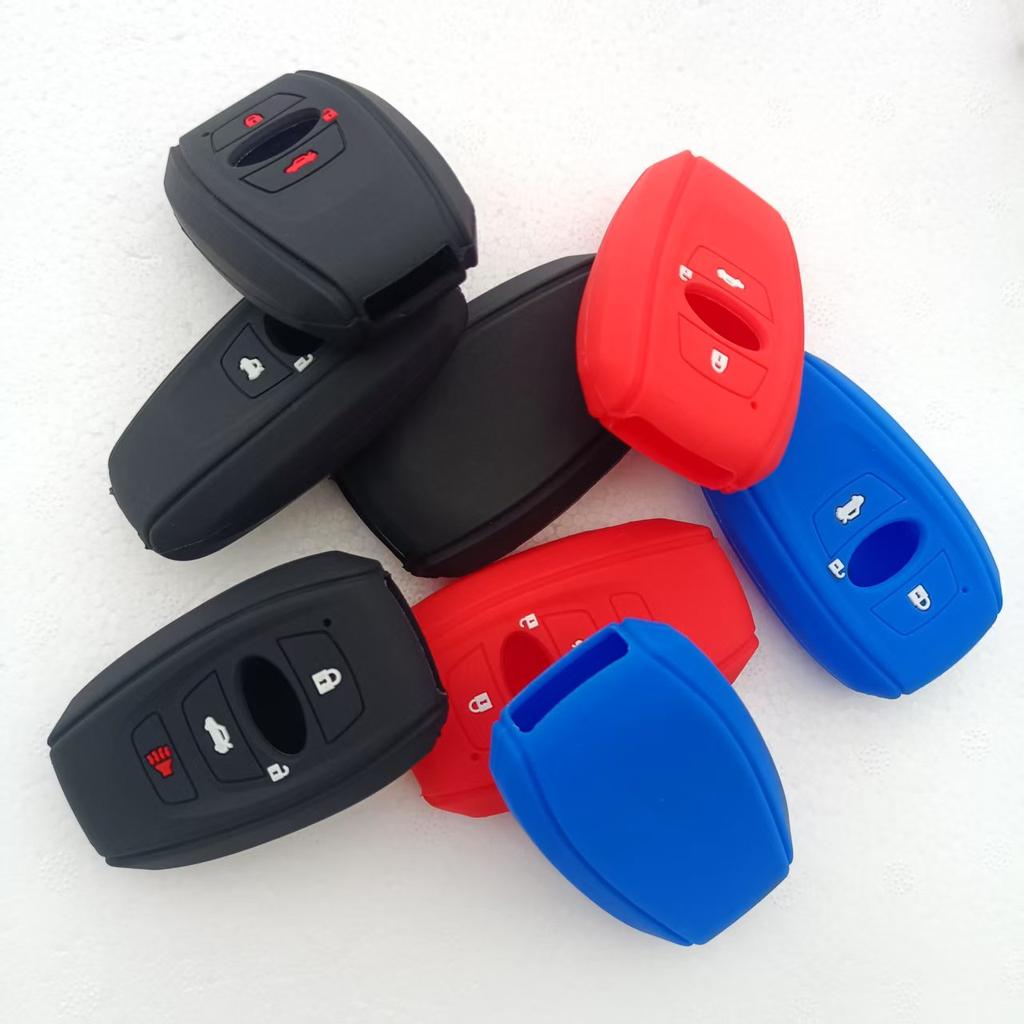 Silicon Skin Jacket Holder Key For Subaru Crosstrek Impreza Wrx Sti Brz Legacy Outback Remote Case Silicone Car Key Cover 4B
