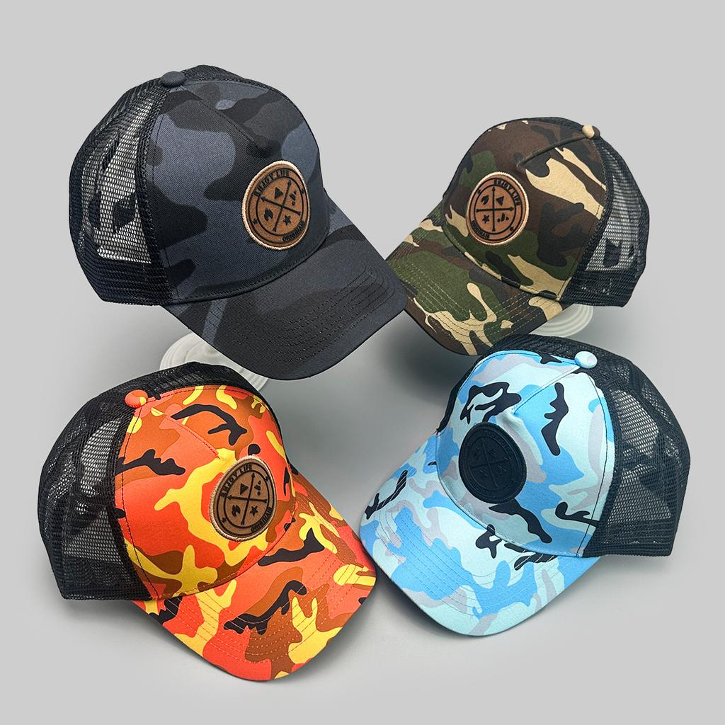 Letnia siatkowa czapka z daszkiem dla kobiet i mężczyzn Ciesz się życiem Naszywka z literą Czapka snapback Codzienna oddychająca Unisex Street Hip Hop Czapki trucker