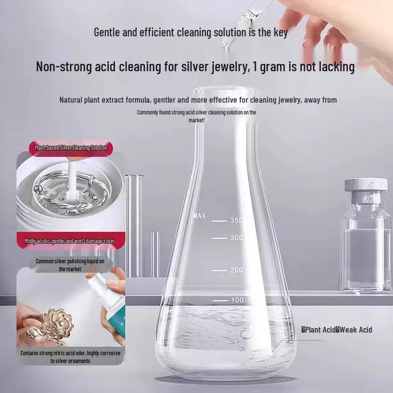Silver Jewelry Cleaner Spray - Anti-Oxidation Maintenance for Pure Silver Necklaces and Earrings