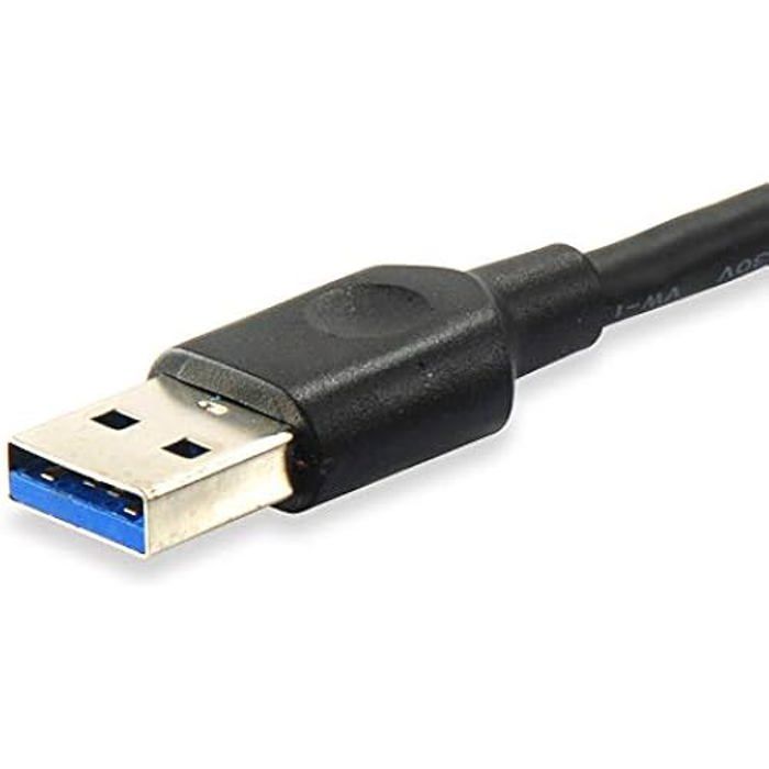 Equip 128345 0.5m USB C USB A Mâle Mâle Noir Câble USB - Câbles USB (0,5 M, USB C, USB A, 3.0 (3.1 Gen 1), 5000 Mbit/s, Noir)