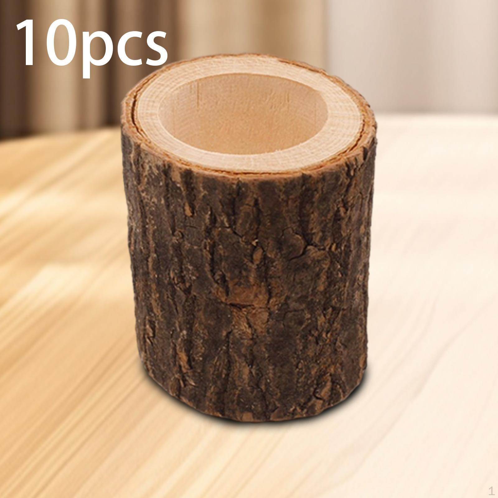 

10 шт. подсвечник для чайных свечей деревянный подсвечник рождественские свечи подставка для гостиной 6cmx7cm