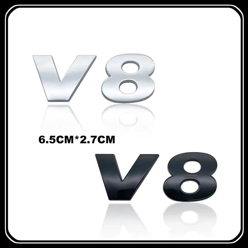 SVLHP1 ABS Electroplated Car Sticker V6 V8 Emblem Tail Badge Decal For VW Touareg TDI Car Accessories