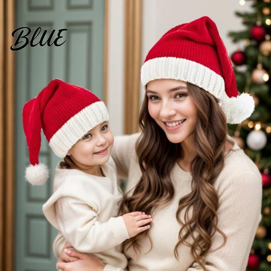 Christmas Knitted Hat Party Headwear Winter Warm Adults Kids Santa for Elf Holiday with Pom