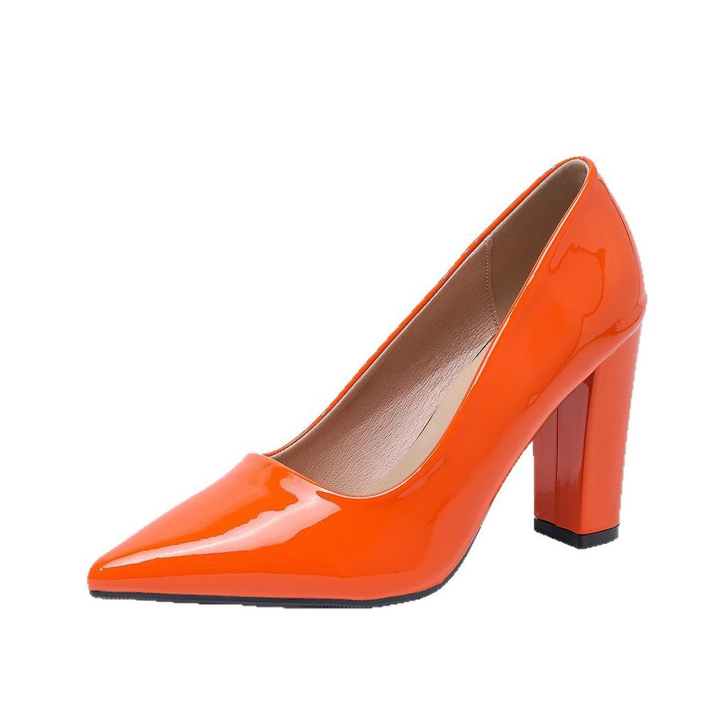 Women's High Chunky Block Heels Sexy Pumps Closed Toe Slip On Pointed Toe Work Dress Office Wedding Party Pumps Shoes for Women High Heeled Shoes