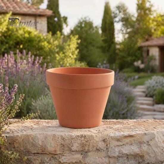 Durable Garden Planter Terracotta Flowerpot, Clay Plant Pot with Drainage Hole, Porous Succulents for Indoor Outdoor Plants Cacti Herbs Thick
